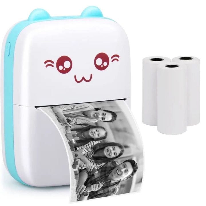 Mini Bluetooth Thermal Printer 57mm – Portable Inkless Photo Printer for Android & iOS, Wireless Label and Sticker Printer